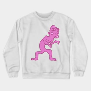 Funky Hot Pink Wiggler Crewneck Sweatshirt